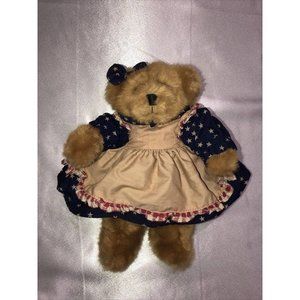 Amelia Russ Berrie Bear Plush Stuffed Toy Americana From the Past 10"